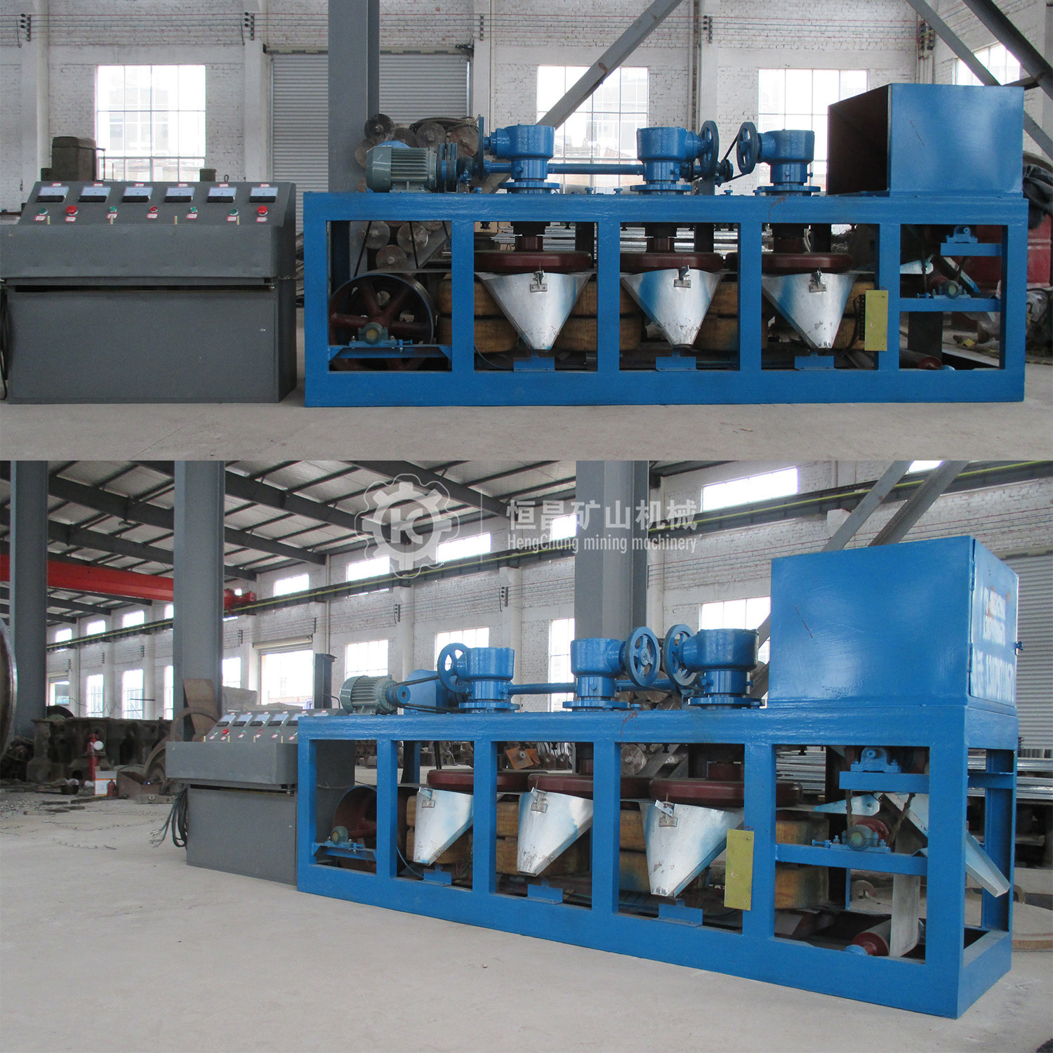 CP-600三盘带式安徽磁选机 重铁矿弱磁性矿石筒式 干式除铁机