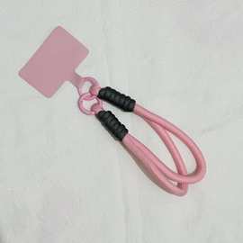 原创拼色尼龙手机壳挂绳适用苹果华为手提挂绳高级防丢短款潮手绳