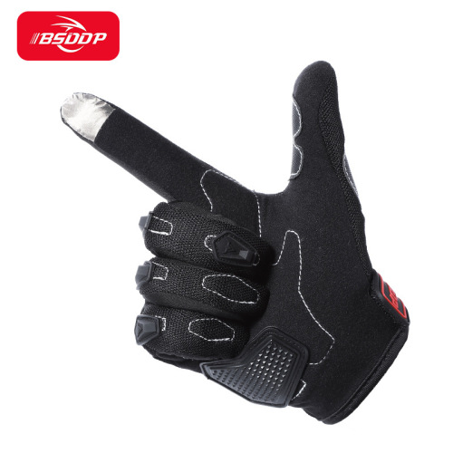 Wholesale off-road motorcycle gloves men's anti-fall full finger protection summer breathable riding half finger gloves touch screen cross-border