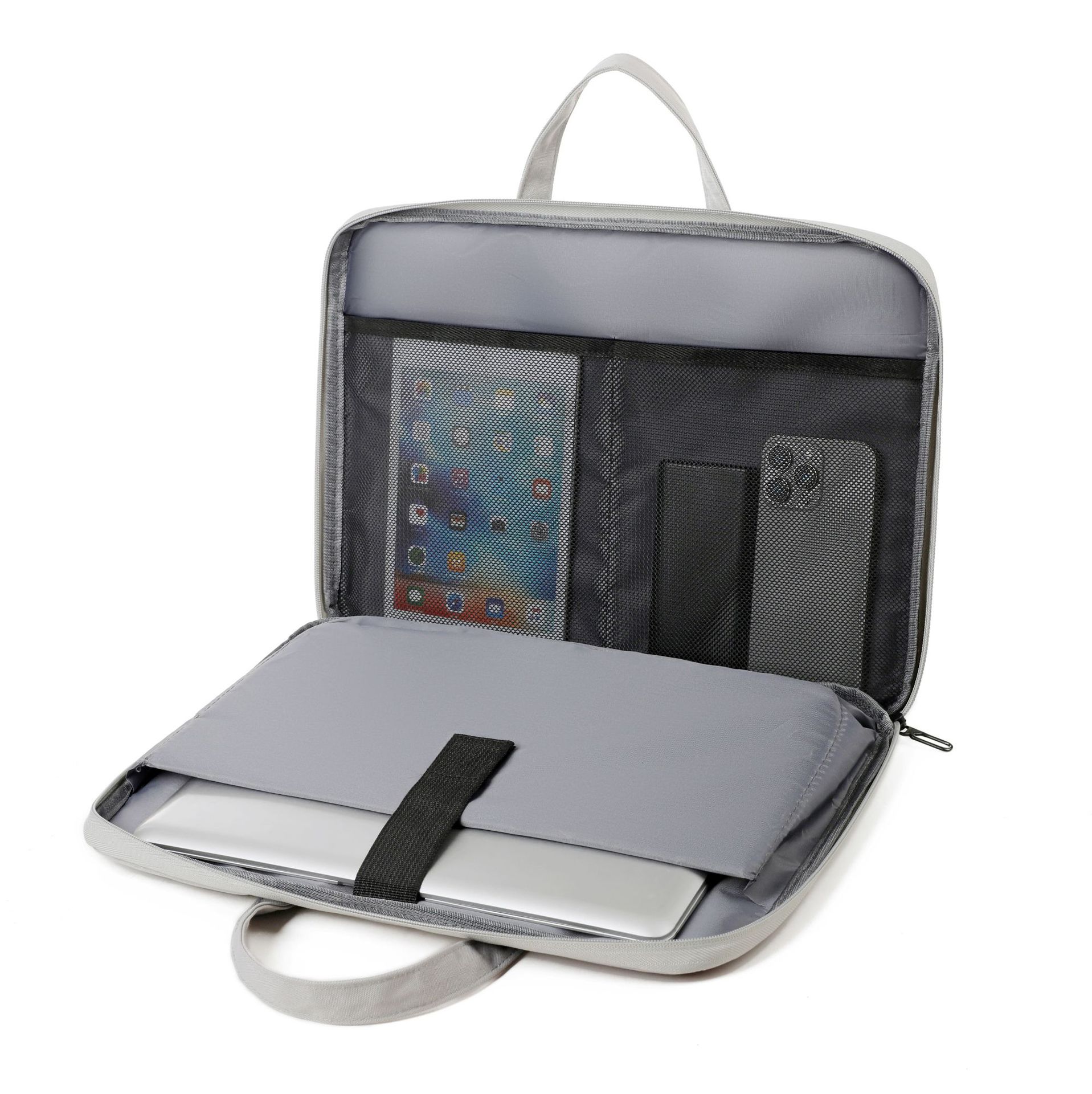 180-Degree Fully Openable Computer Bag with Multiple Compartments, Shockproof and Water-Resistant, Suitable for 13-16inch Inch Laptops, Portable and Shoulder-Friendly