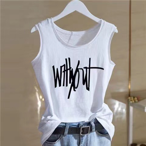 Summer Strapless Vest Women's Loose Korean Version Bamboo Cotton Versatile Cotton Sleeveless T-Shirt Underwear Top 2024 