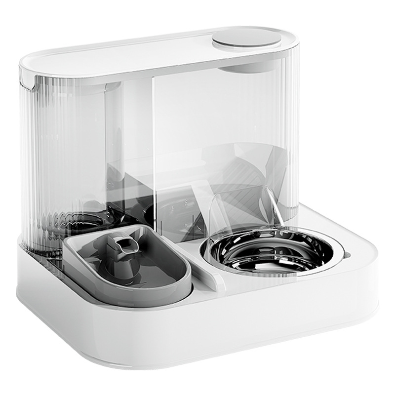 Nuevo cuenco para gatos, agua y comida, un cuenco para mascotas, alimentador automático de agua para gatos, sin fugas, doble cuenco transfronterizo al por mayor