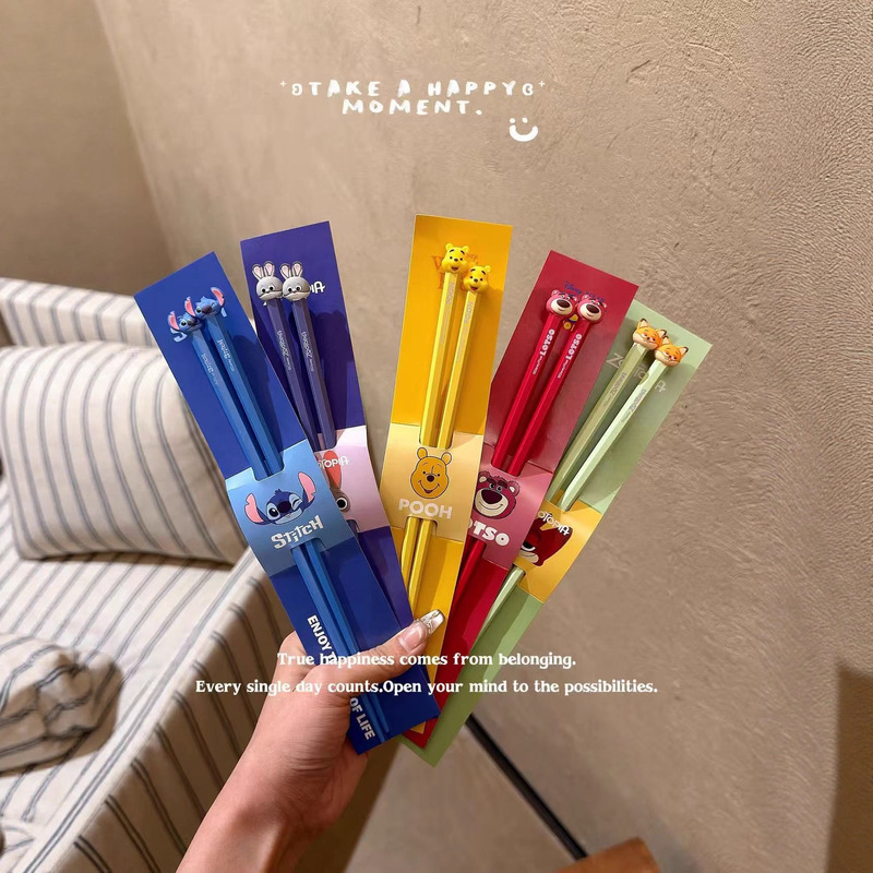 Disney/Disney Alloy Chopsticks for Home Use, One Pair Per Person, Non-Slip, Mold-Resistant, Children's Chopsticks, Judy Chopsticks Wholesale Disney/Disney Alloy Chopsticks for Home Use, One Pair Per Person, Non-Slip, Mold-Resistant, Children's Chopsticks, Judy Chopsticks Wholesale