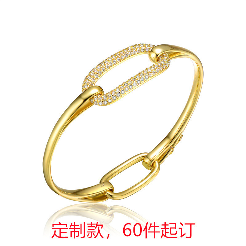 23 Years of Experience in Customizing 925 Silver Bracelets, Thick Gold-Plated Diamond-Studded Micro-Inlaid Bracelets, Jewelry Processing Factory 23 Years of Experience in Customizing 925 Silver Bracelets, Thick Gold-Plated Diamond-Studded Micro-Inlaid Bracelets, Jewelry Processing Factory