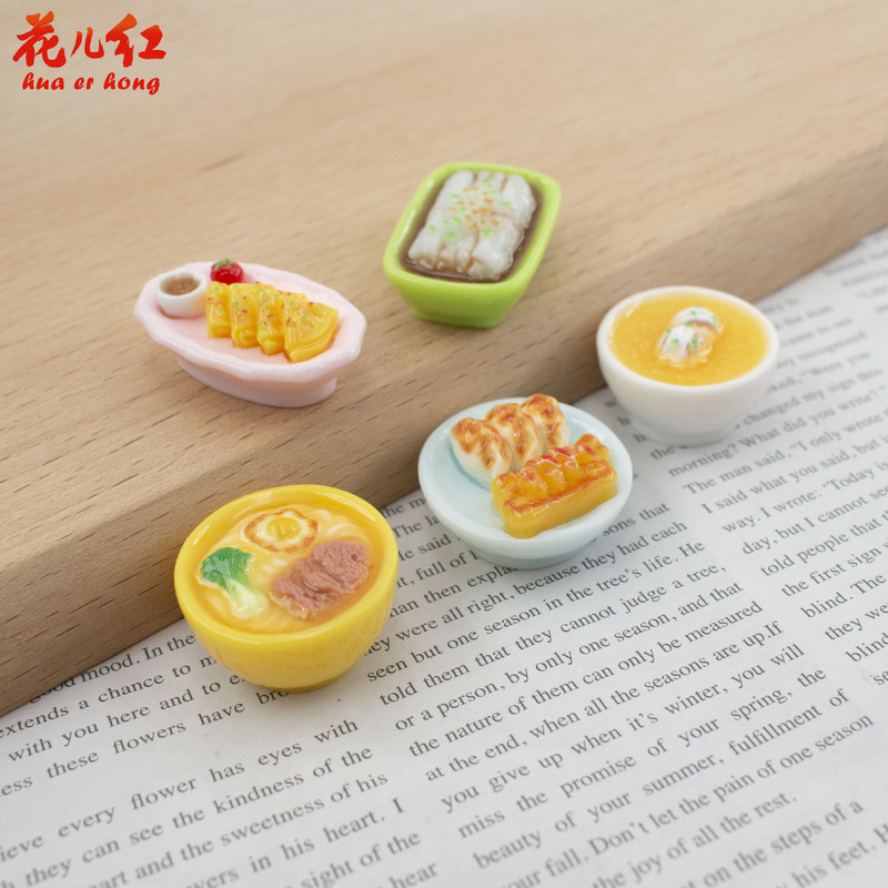 新款立体仿真早餐系列  diy奶油胶树脂配件头饰挂件手机壳冰箱贴|undefined
