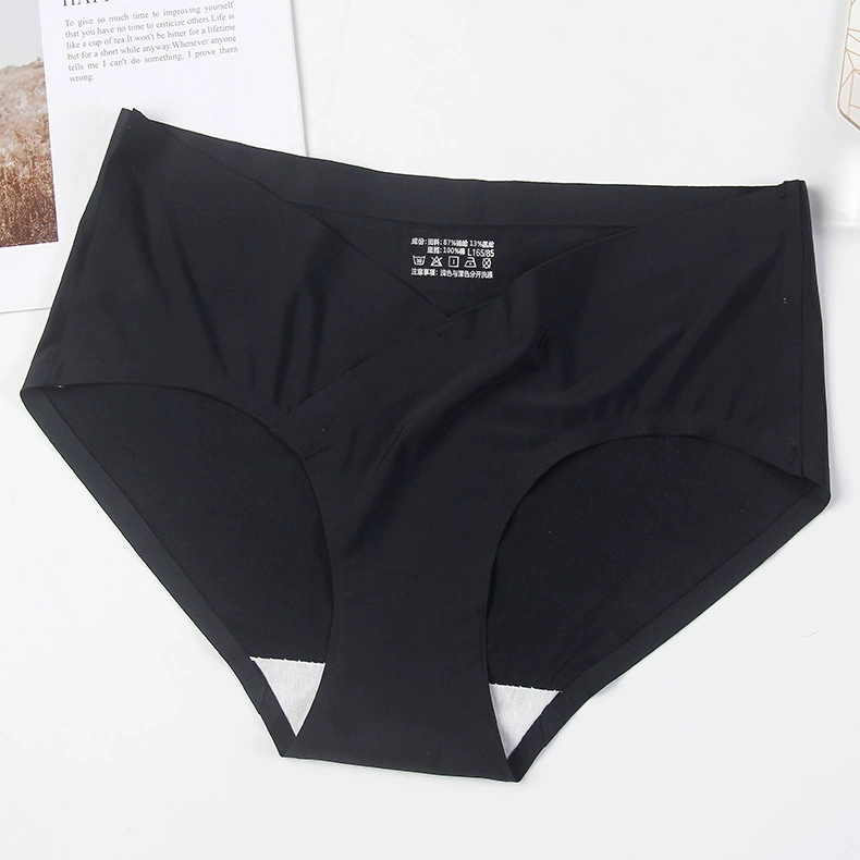 Comfortable silk pants for pregnant with belly support