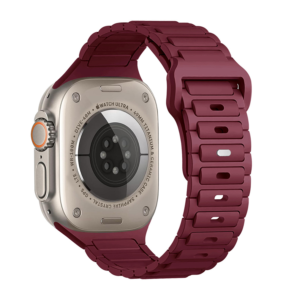 Aplicable para Apple i Watch Tres Perlas Silicone Brazalete Apple Watch9/8/SE/7/6/5/4/3/2/1