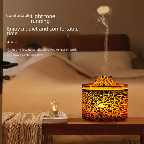 Foreign trade origin volcano aromatherapy machine flame humidifier air diffuser ultrasonic essential oil heavy mist humidifier