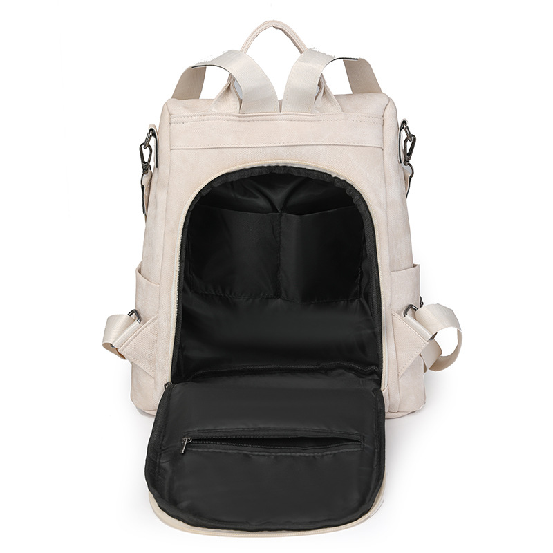 Transfronterizo al por mayor 2024 nuevas señoras casuales mochila antirrobo moda simple al aire libre mochila de viaje ligera