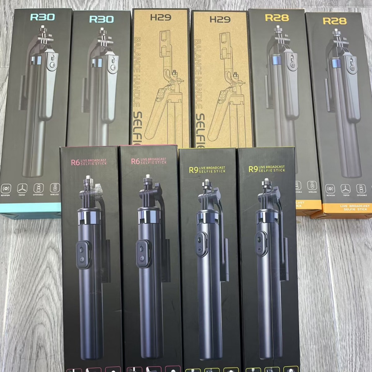 R28自拍杆1.8米自拍杆2025新款蓝牙直播360度旋转便携拍照手机支