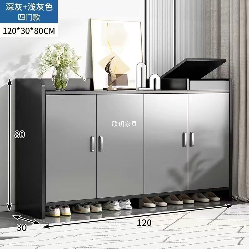 鞋柜鞋架门口楼道走廊鞋子收纳柜家用进门靠墙加高多层柜子储物柜|undefined