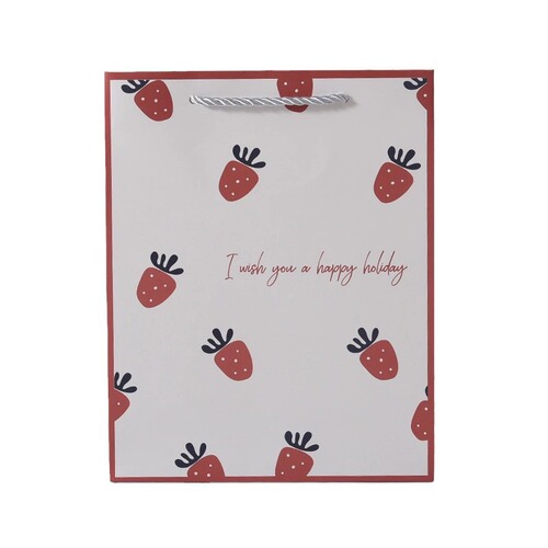 Strawberry gift bag jewelry store hand bag paper bag clothing shopping bag birthday return gift companion gift packaging bag