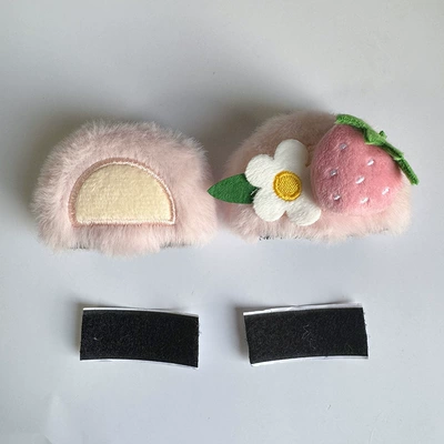 Motosiklet dəbilqələri: Helmet Personalized Stuffed Car Stickers - strawberry-bear-light-pink-with-strawberry