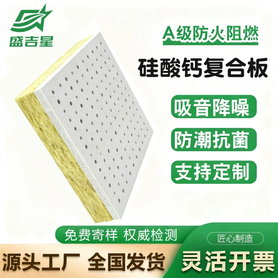 Перфорированные композитные гипсокартонные плиты, перфорированные силикатно-кальциевые плиты, звукоизоляционные и огнезащитные стены и потолки для заводов, звукопоглощающие панели