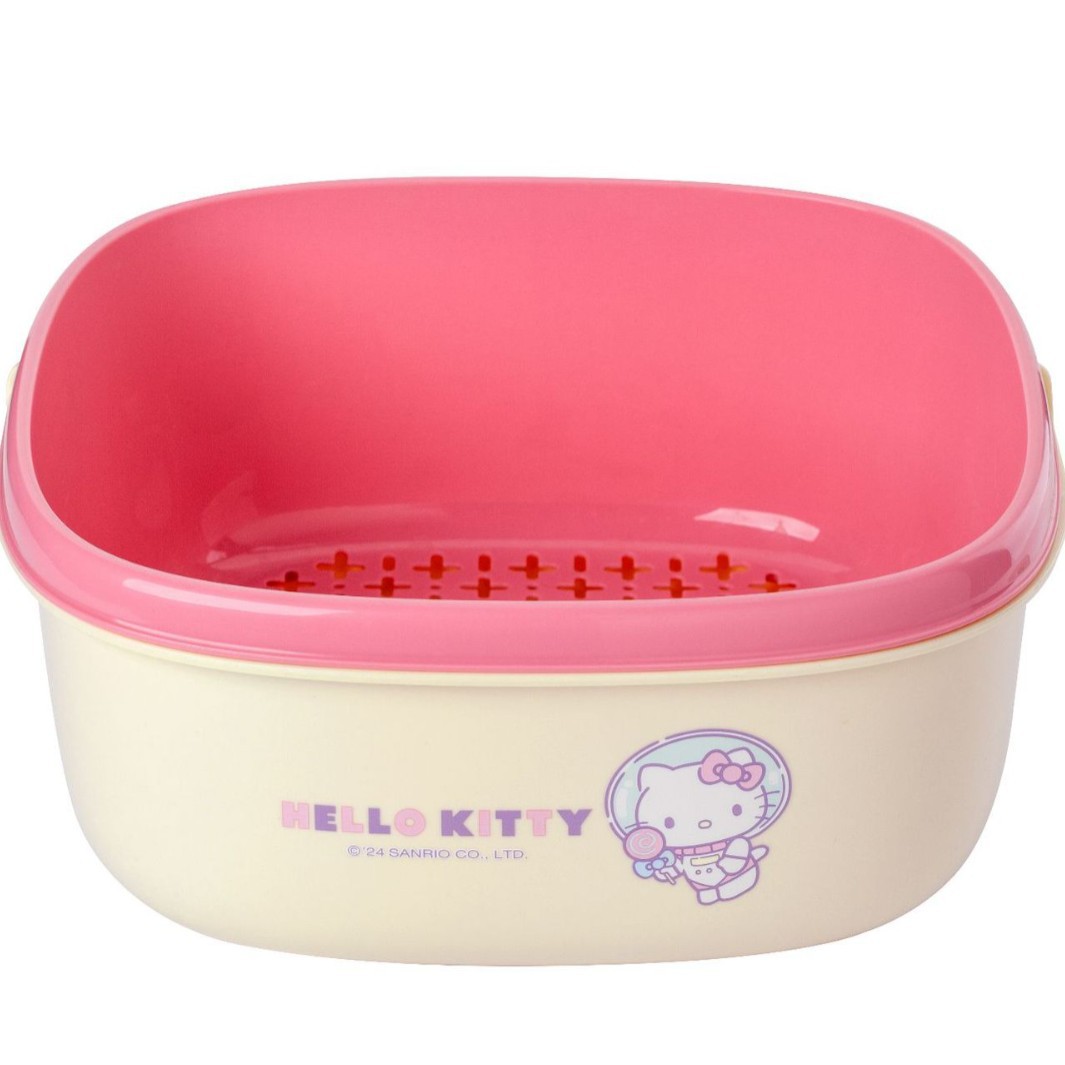 Bantang & Sanrio Canasta de drenaje genuina Cocina casera Dibujos animados Canasta de lavado de doble capa Filtro de agua Sala de estar Fruit