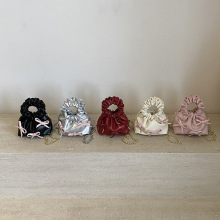 新款儿童包包甜美蝴蝶结小公主圆环手提包时尚链条迷你宝宝云朵包