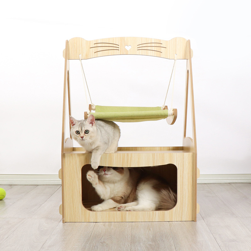 Cama para gatos al por mayor cama para mascotas de doble capa cesta para gatos cesta para colgar ventana de pie gato columpio para gatos hamaca para gatos litera