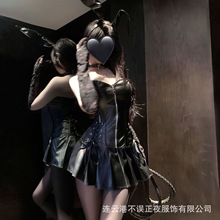 连云港不误正夜情趣内衣性感漆皮诱惑套装纯欲衣服qqny趣味制服女