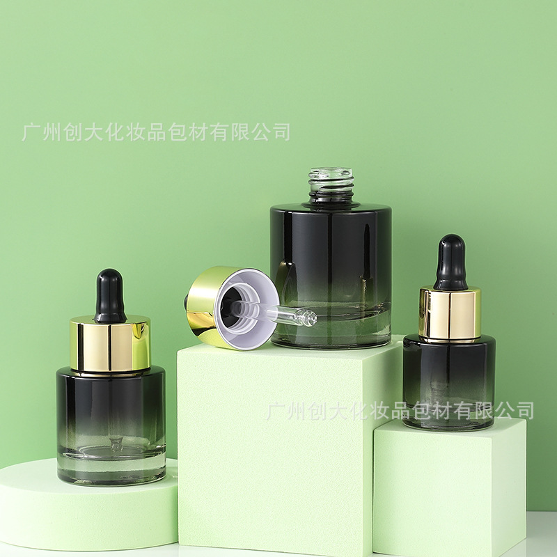 Manufacturer's Best-selling 15ml 30ml Flat Shoulder Thick-soled Glass Bottle 40ml Big Belly Bottle 50ml Essence Liquid Dropper Bottle