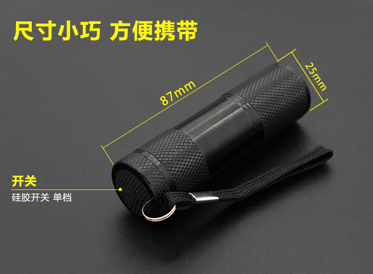Cat Moss Uv Flashlight Rechargeable Ultraviolet Lamp for Money Detection and Identification Uv Curing Lamp Fluorescent Agent Detection Pen