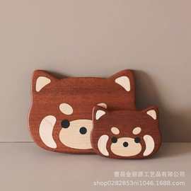 跨境木质卡通杯垫餐厅桌面隔热垫创意餐桌垫厨房砂锅茶杯垫