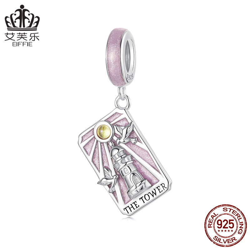 Aifle 人気の神秘的なタロットペンダント diy ブレスレットビーズ s925 スターリングシルバールースビーズジュエリーアクセサリー卸売