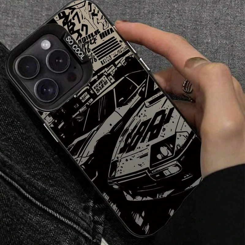 Apple, ретро черный совместимый гоночный автомобиль, iPhone11, матовый защитный чехол, чехол для телефона, 11promax, 14