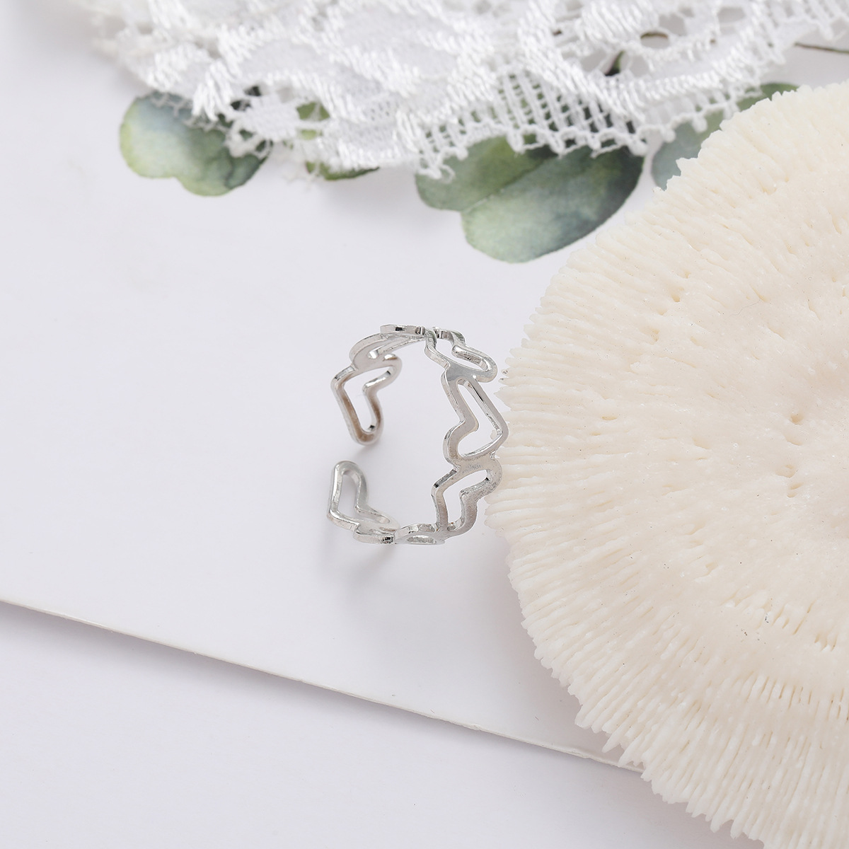 Minimalistischer Herz Ring Offen Für Damen Designer Schmuck_voghion.com