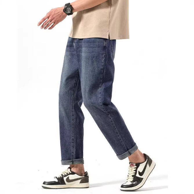 American-Style Tapered Jeans for Men, 2025 Autumn and Winter New Loose Straight-Leg Pants, Spring and Autumn Casual Trendy Cropped Pants American-Style Tapered Jeans for Men, 2025 Autumn and Winter New Loose Straight-Leg Pants, Spring and Autumn Casual Trendy Cropped Pants