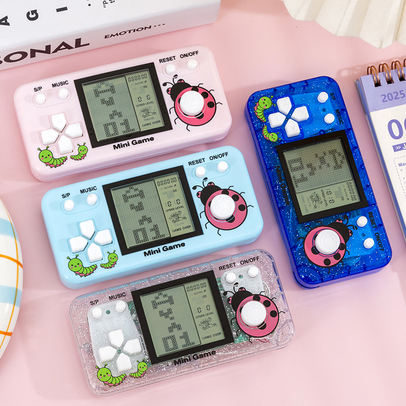 Cross-Border Children's Educational Classic Large-Screen Handheld Tetris Game Console Nostalgic Handheld Toy Gift Wholesale