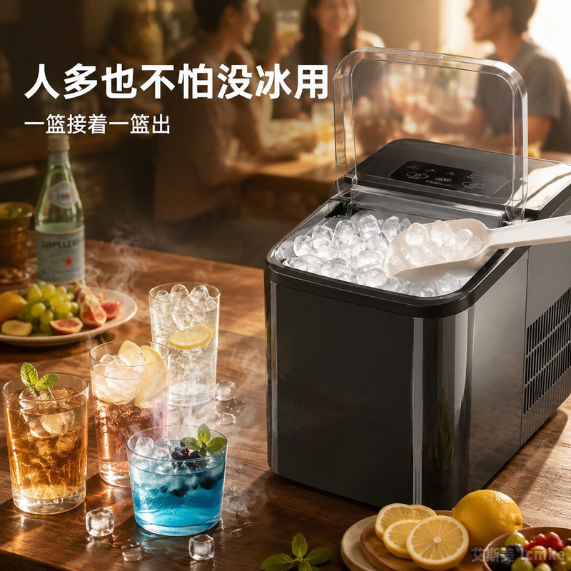 Automatic cleaning commercial office home dormitory student outdoor camping street vending fully automatic bullet ice maker Automatic cleaning commercial office home dormitory student outdoor camping street vending fully automatic bullet ice maker