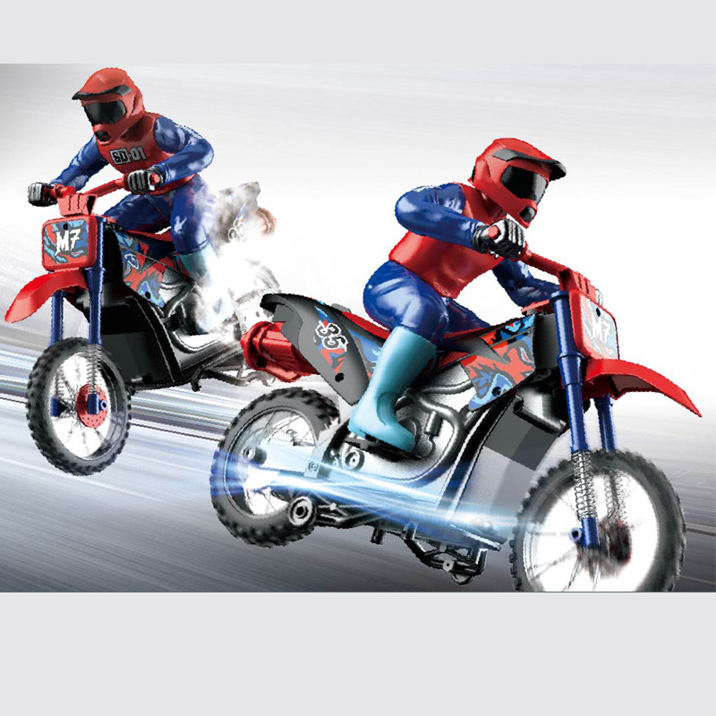 2.4G Motorcycle Stunt Spray Light Rechargeable Boys Remote Control Car Model Children's Toy_voghion.com