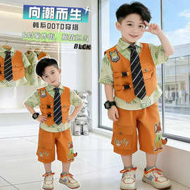 疯狂动物城尼克狐狸套装夏季新款套装男孩衣服儿童服装男童演出服