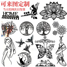 跨境爆款金属墙壁装饰铁艺切割装饰品剪影家居悬挂艺术工业风