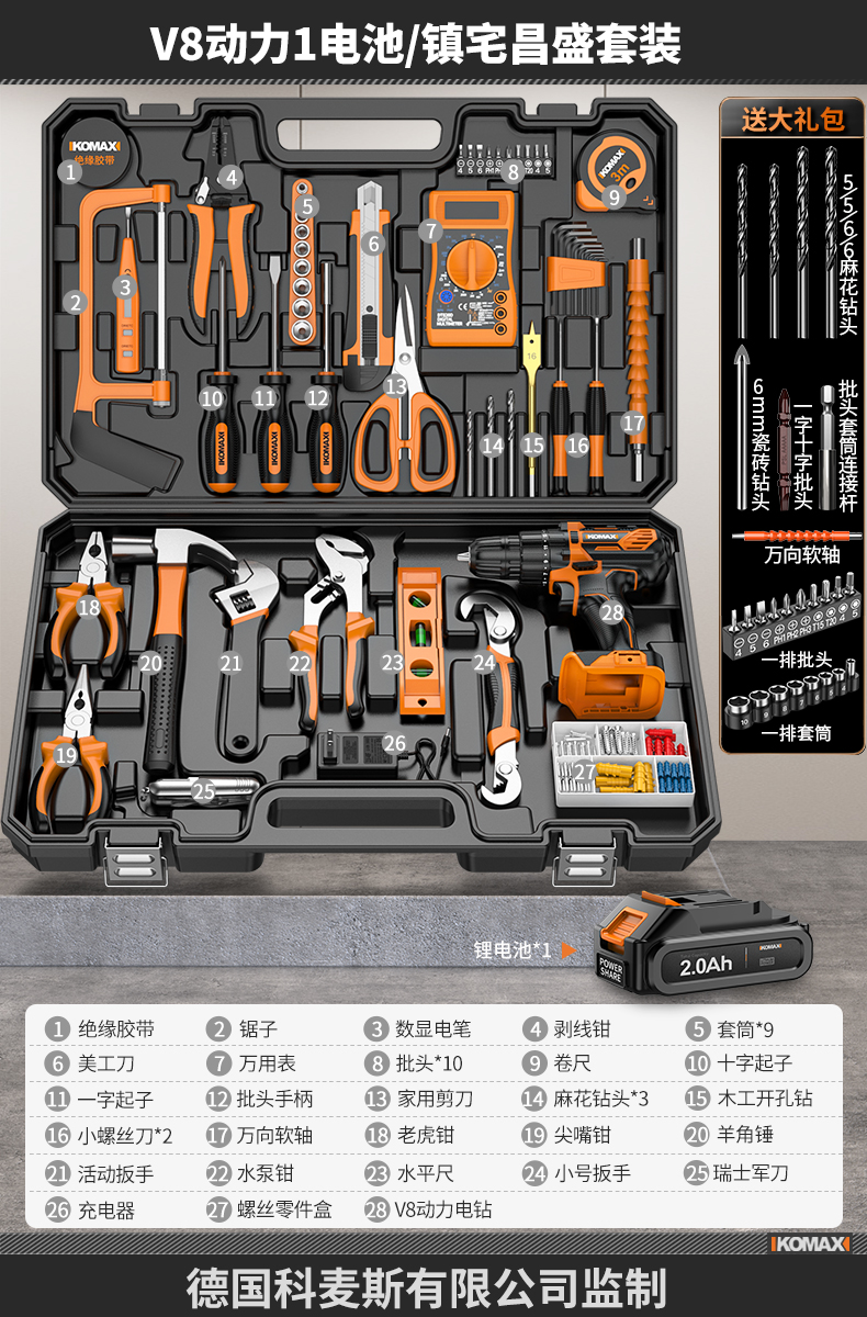 Batería V8 Power 1/traje de prosperidad de la casa de la ciudad