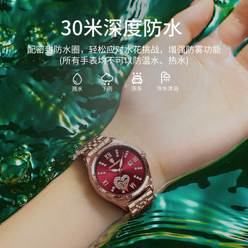 Bodega new waterproof luminous ladies watch female student Korean calendar watch one piece dropshipping