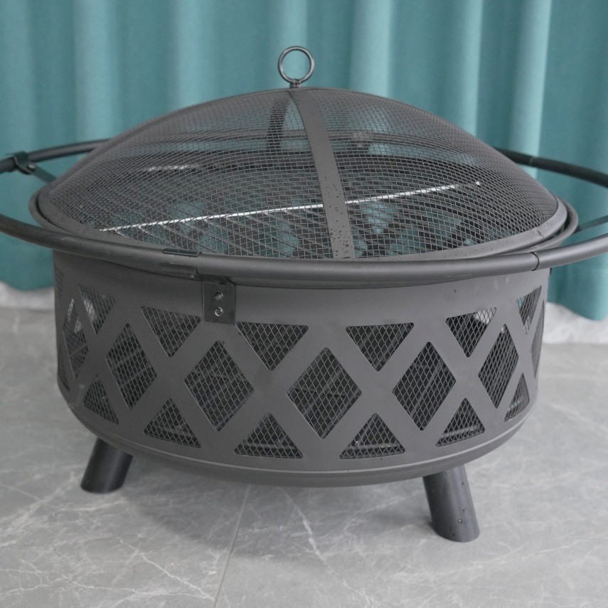 Parrilla de parrilla de doble capa cucina de fuego patio horno de calefacción al aire libre horno de parrilla giratorio horno de parrilla multifuncional horno de fuego de parrilla para cocinar té