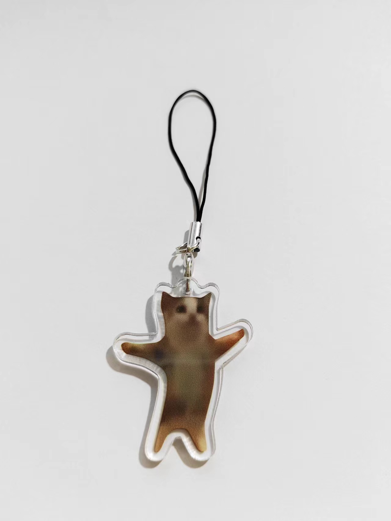 행복한 고양이 4cm 휴대 전화 로프