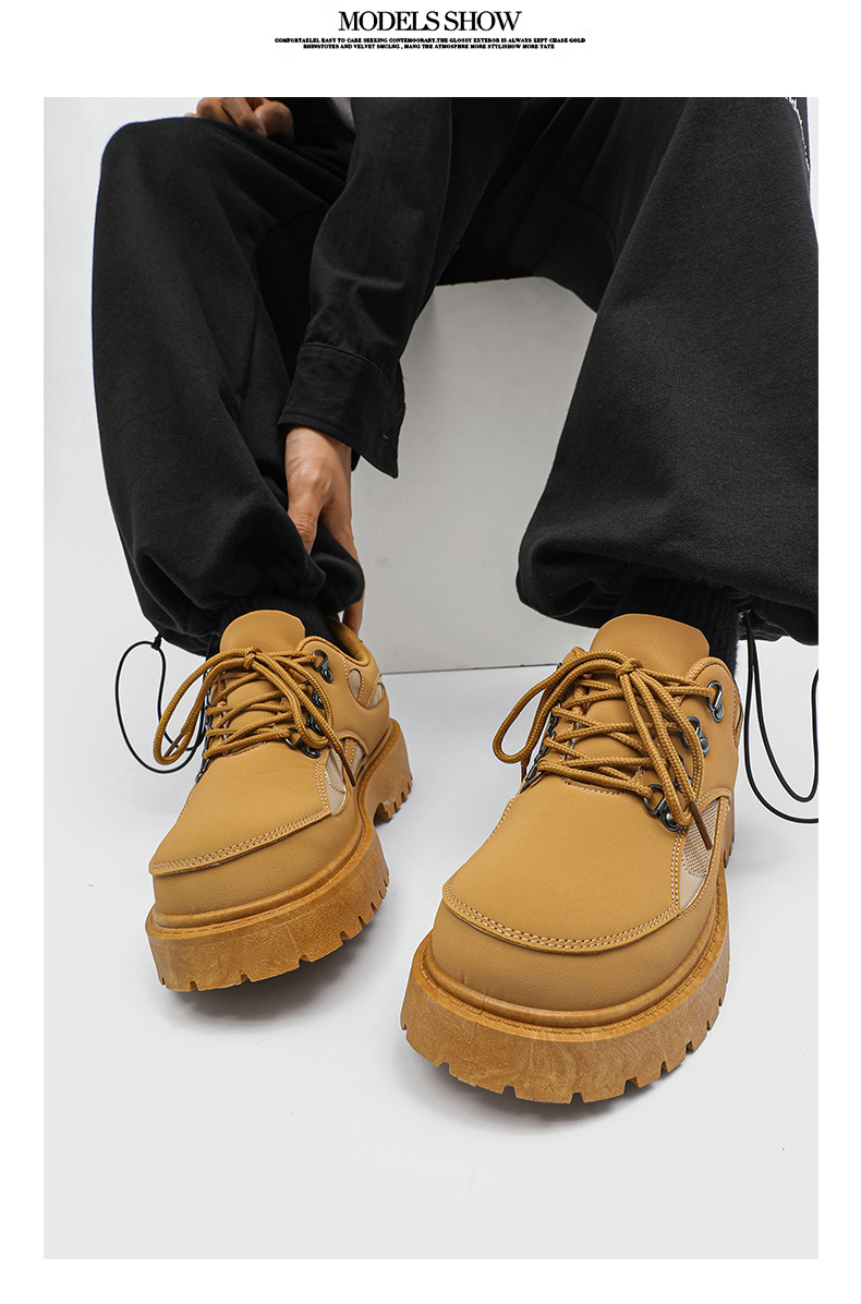 Herren Arbeitsschuhe Winter Outdoor Wandern wasserdicht und rutschfest Herren Freizeit Lederschuhe, schwarz Baustelle Arbeit_voghion.com