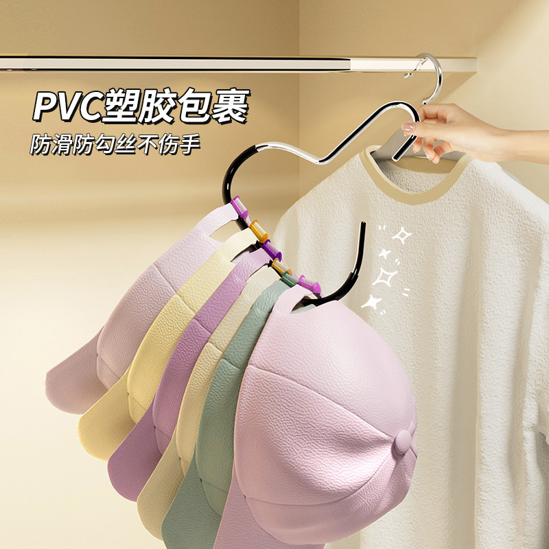 寮のワードローブにぶら下がったアヒルの舌野球帽スリング家庭用多機能帽子ディスプレイスタンド帽子収納アーティファクト|undefined