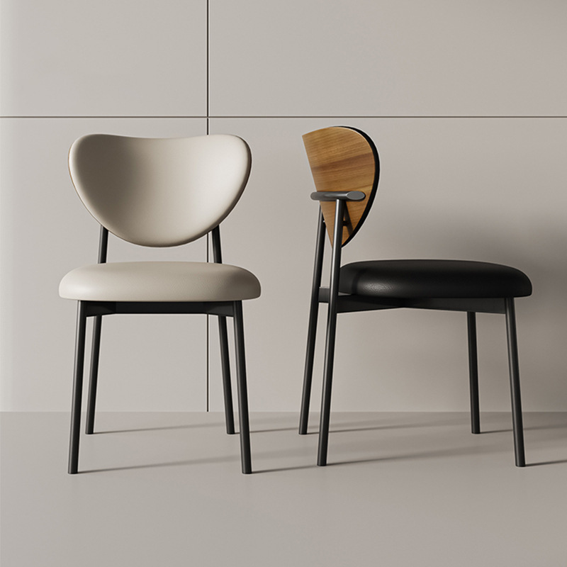 Italian Dining Chair Home Modern Simple Accessible Luxury Dining Table Chair Designer Model 2024 New Heart-Shaped Eames Chair