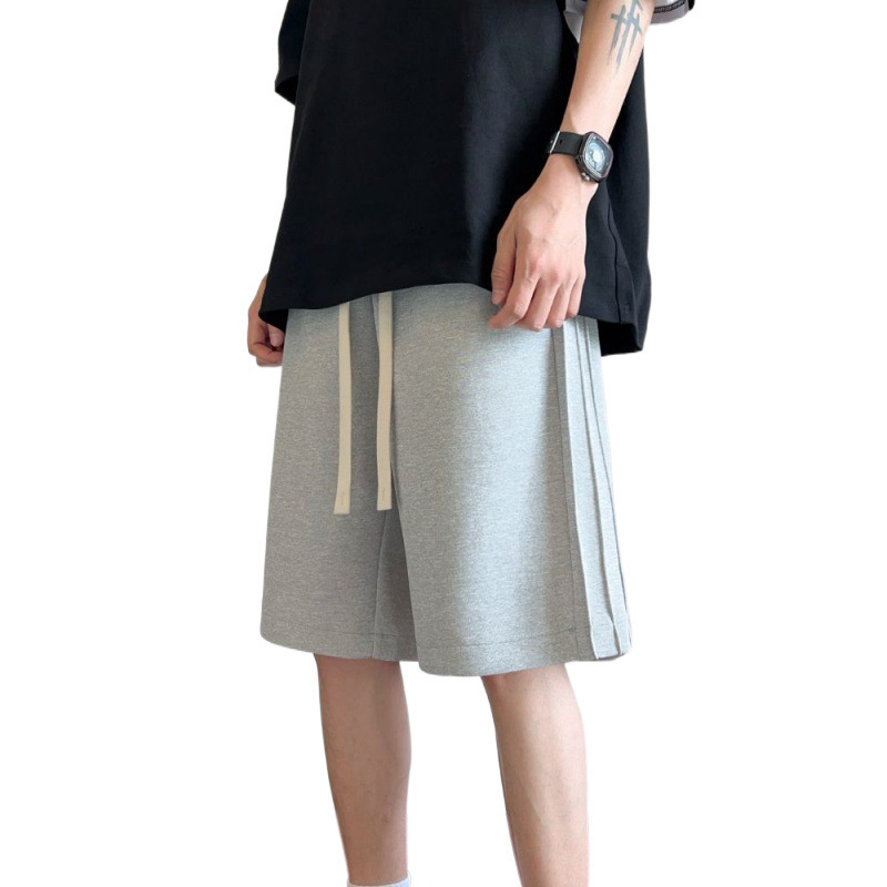 Pantalones cortos para hombres de verano delgados 2024 nuevos pantalones casuales de cinco puntos de moda pantalones deportivos de piernas largas sueltos para hombres