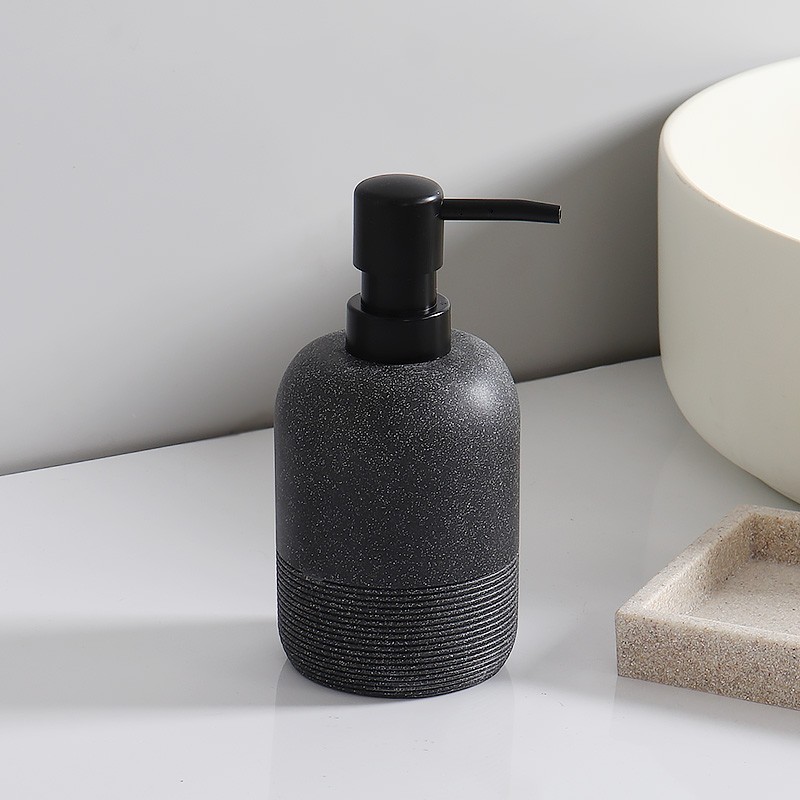 Juego de baño de arena y grava creativa nórdica, suministros de baño de hotel, botella de loción, botella de desinfectante de tocador, decoración de bandeja