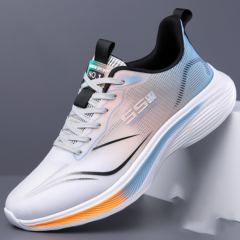 Zapatos de hombre 2025 primavera nuevos zapatos deportivos casuales de suela suave, zapatos de correr de malla transpirables, zapatos de viaje