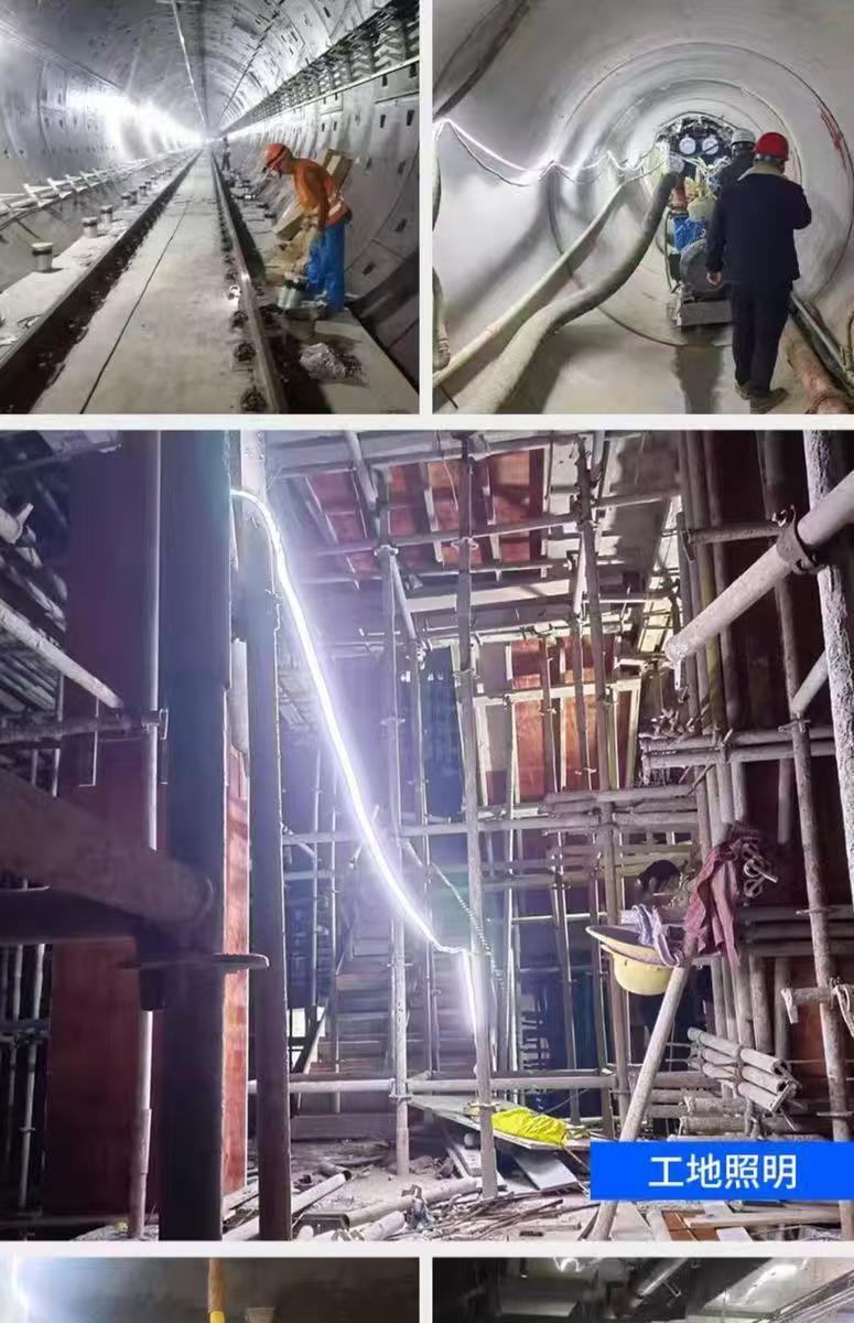 Mühendislik Özel 36V Düşük Gerilim LED Şerit Açık Alan Su Geçirmez Tünel Bodrum Kat İnşaat Aydınlatma Beyaz Işık Aydınlatma Lambası