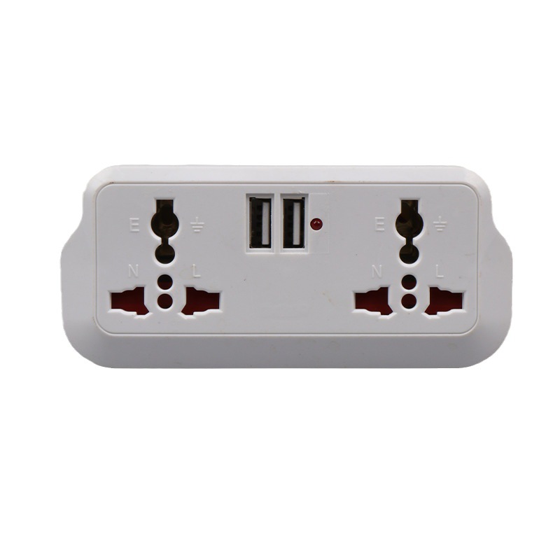 欧标四位孖插头多功能多功能五孔USB手机充电带开关