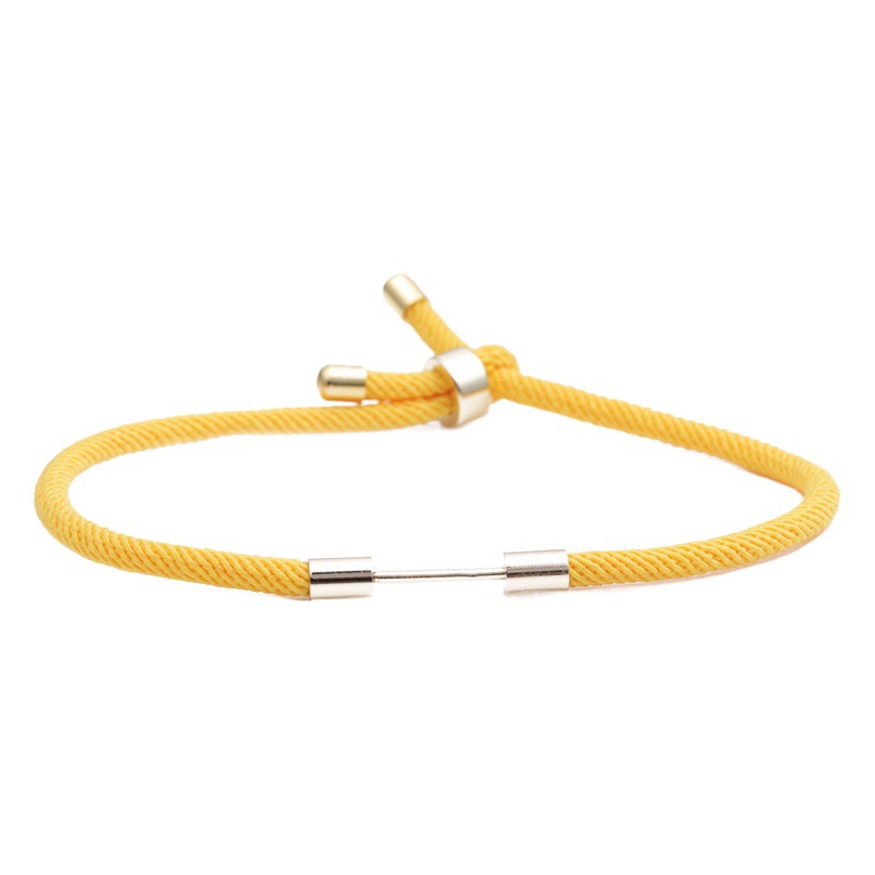 Europeo y americano transfronterizo de color de cobre retráctil ajustable pulsera de cuerda básica rojo Milan cuerda de las mujeres DIY pulsera retráctil