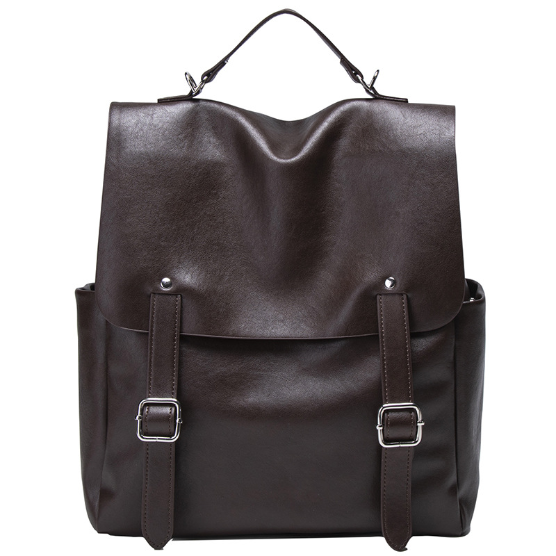 Vintage Lederrucksack Für Damen College Style Pendler Tasche_voghion.com