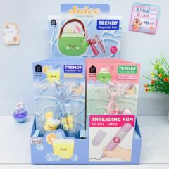 椰椰柠檬潮玩挂件笔KK-3076串串乐14件套卡通造型儿童玩具创意笔