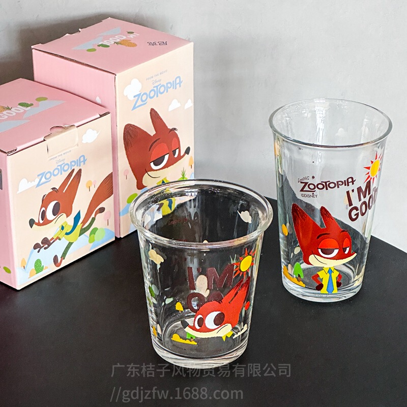かわいいガラスのコップの漫画の子供のコップの家庭用の反口のコップの飲み物のコップの高い顔の値のカップルのジュースのコップ|undefined